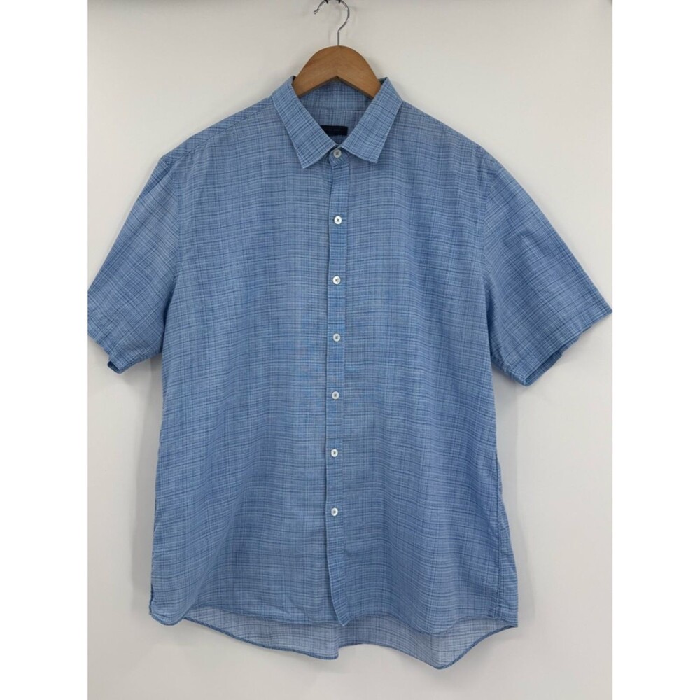 Zachary Prell Short Sleeve Button Down Shirt | Blue | XL